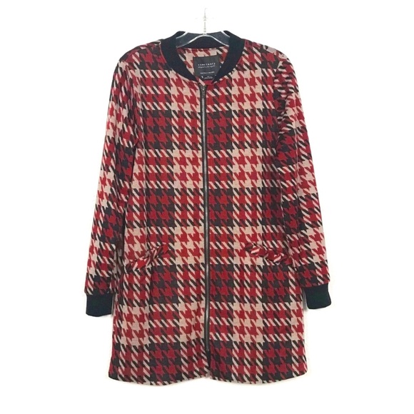 Sanctuary Jackets & Blazers - NWT - Sanctuary City Topper Houndstooth Pattern - Zip Coat - Size Small